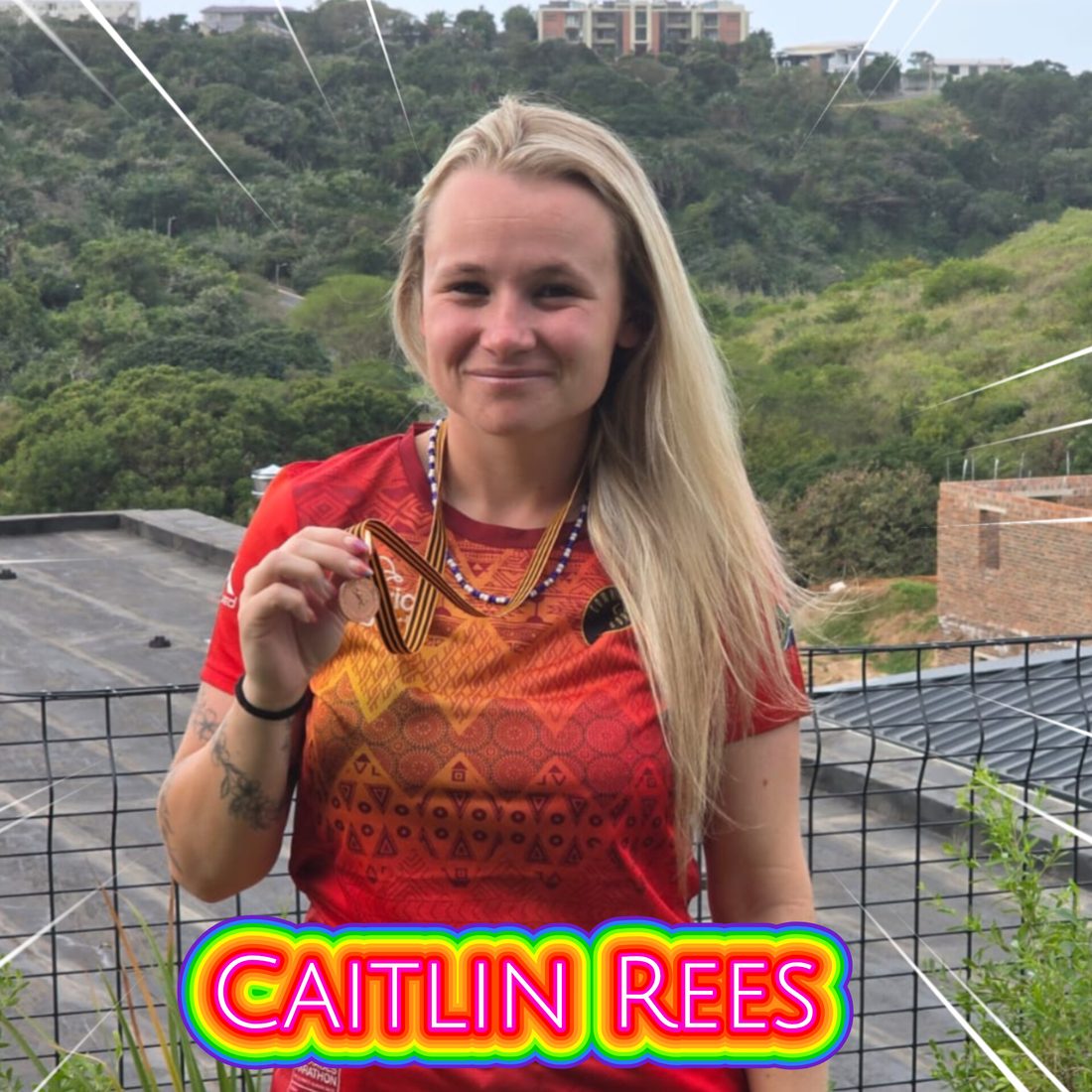 Caitlin Rees with her Comrades Marathon medal