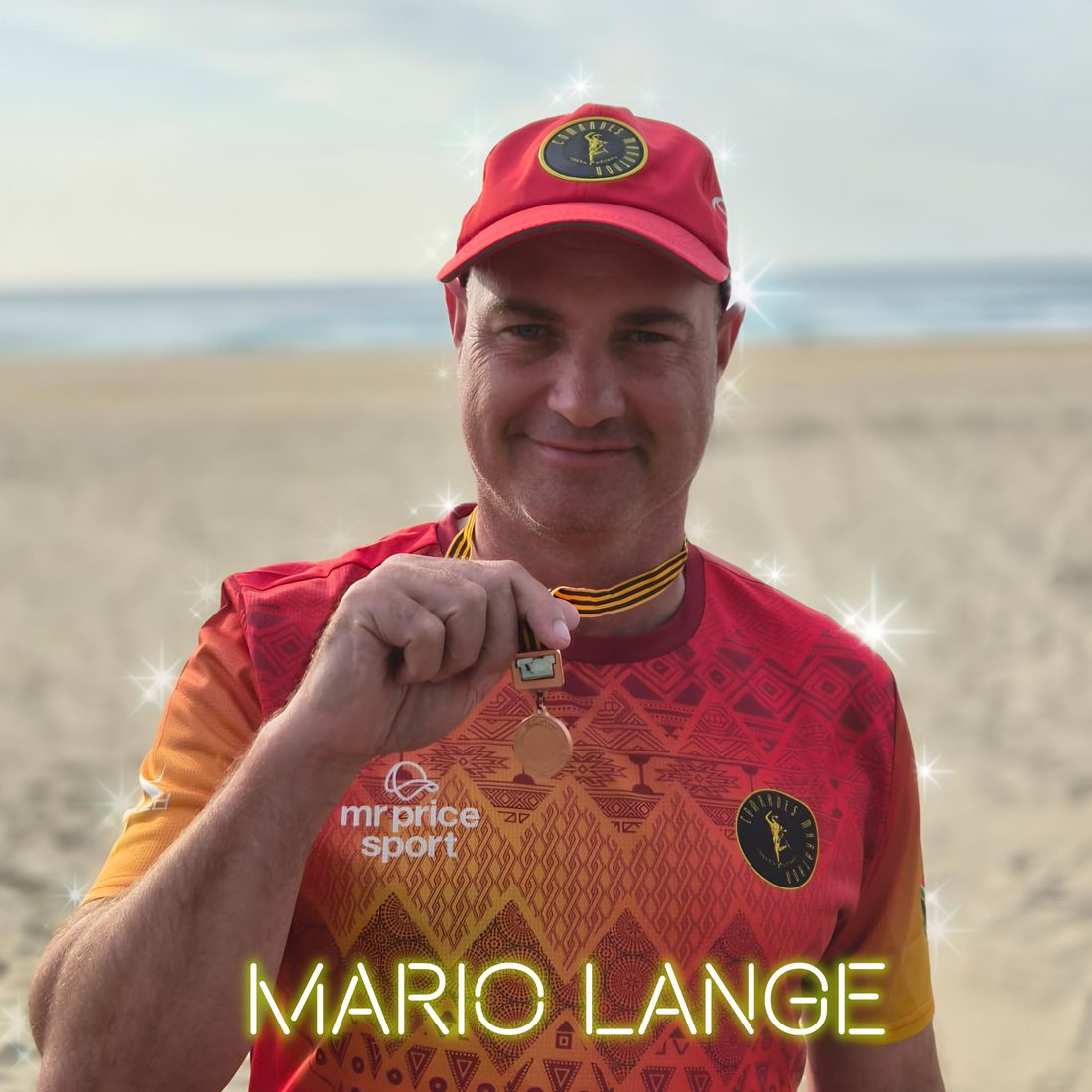 Mario Langie with his Comrades Marathon medal