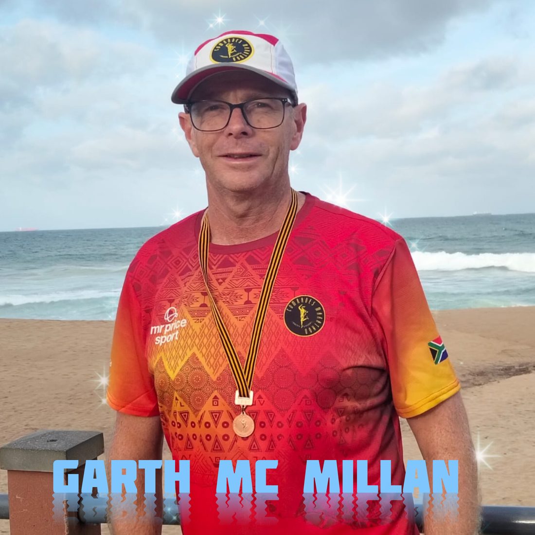 Garth McMillan with his Comrades Marathon medal